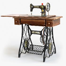 1907's Singer Sewing Machine 3D model